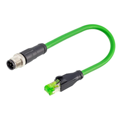 M12 D Coded Ethernet Cable - 4 Pin IP67 Waterproof Industrial Ethernet Cable