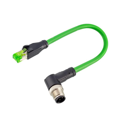 M12 D Coded Ethernet Cable - 4 Pin IP67 Waterproof Industrial Ethernet Cable